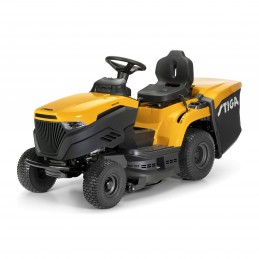 Stiga Estate 384 – traktorek ogrodowy widok z lewego boku i przód