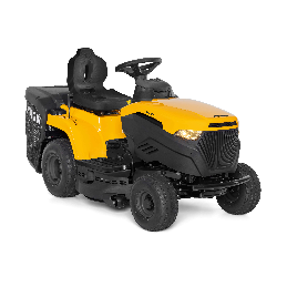 STIGA Estate 384 M – profil boczny traktorka ogrodowego z agregatem 84 cm